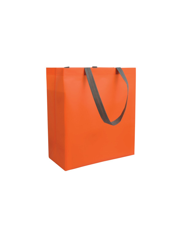 Shopper con soffietto in TNT laminato 100 g/m2 termosaldato, manici corti personalizzato promozionale-04