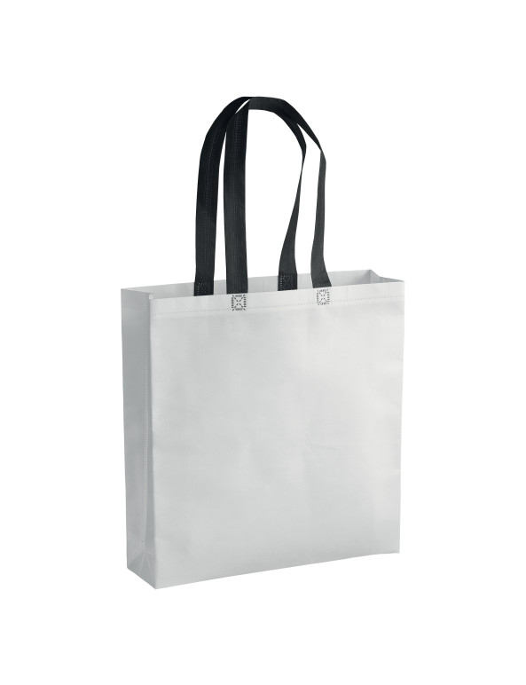 Shopper con soffietto in TNT laminato 100 g/m2 termosaldato, manici lunghi personalizzato promozionale-02