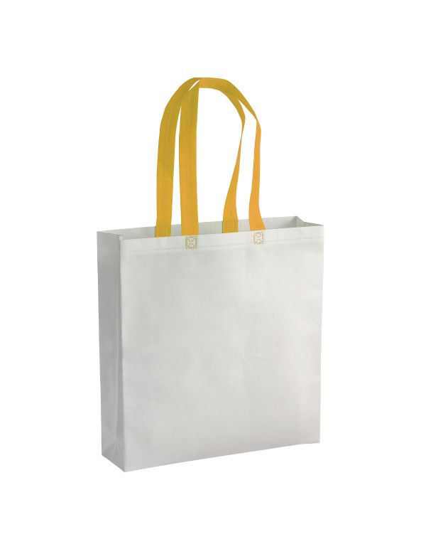 Shopper con soffietto in TNT laminato 100 g/m2 termosaldato, manici lunghi personalizzato promozionale-02