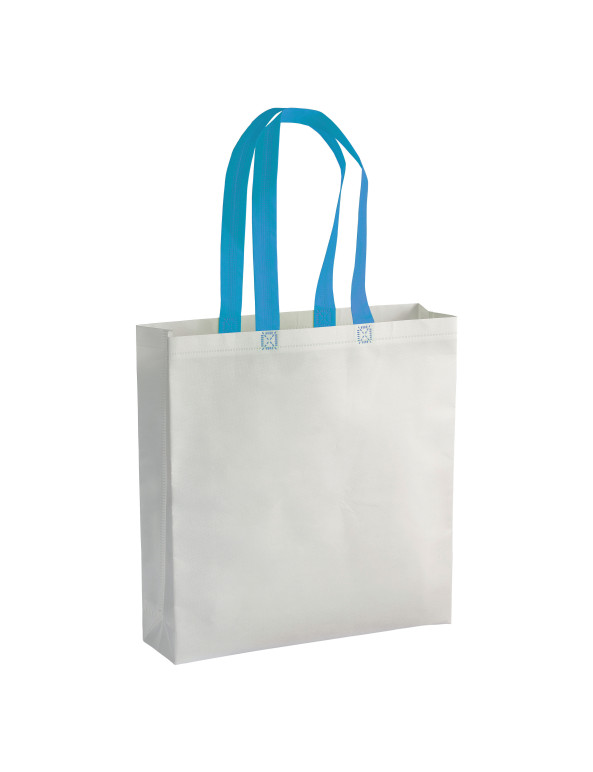 Shopper con soffietto in TNT laminato 100 g/m2 termosaldato, manici lunghi personalizzato promozionale-02