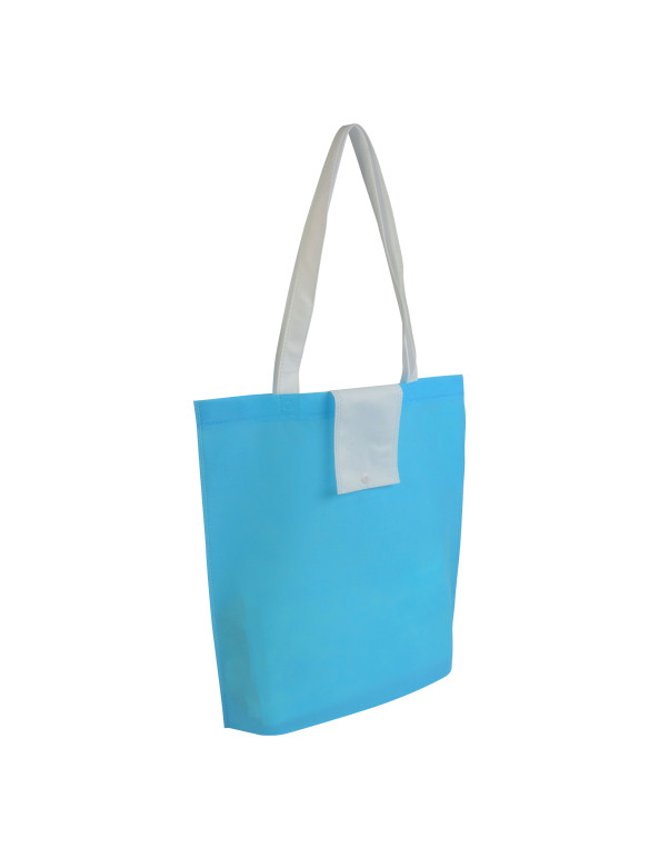 Shopper ripiegabile in TNT 80 g/m2 termosaldato, manici corti personalizzato promozionale-04