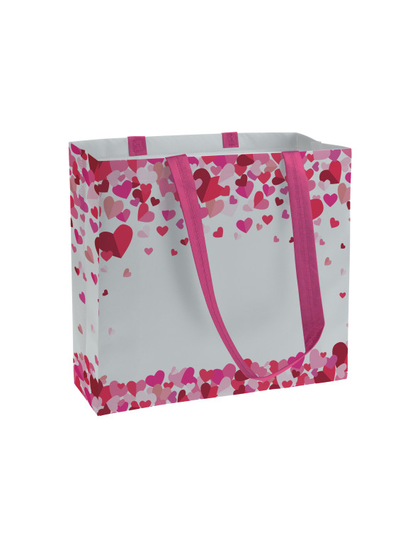 Shopper in TNT laminato con stampa a tema, manici lunghi e soffietto personalizzato promozionale-01