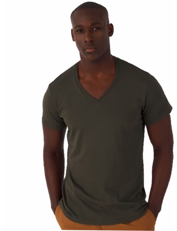 Maglia manica corta collo a V INSPIRE T ORGANIC personalizzato promozionale-09