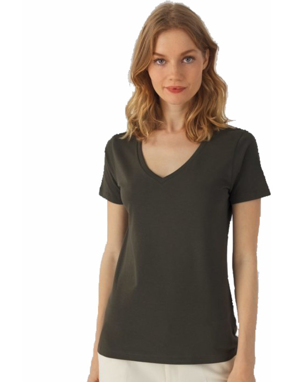 Maglia manica corta collo a V INSPIRE VT ORGANIC personalizzato promozionale-072