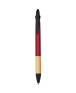 Penna a sfera a 3 colori con touch screen in plastica e bambù personalizzato promozionale-01