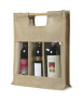 Borsa portabottiglia in juta 3 posti personalizzato promozionale-01